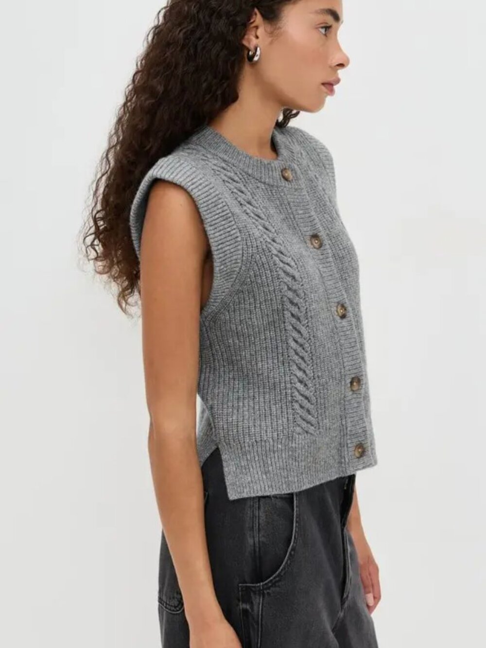 Levi's Ines Cable Sweater Vest - NEW - Picture 3 of 6